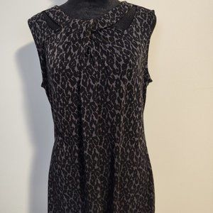 41 Hawthorn Black Gray Leopard Animal Print Top Large - **NEW**